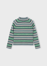 Lupetto Tricot Costine Salvia
