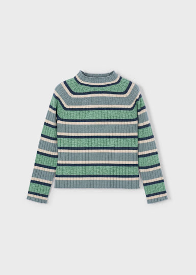 Lupetto Tricot Costine Salvia