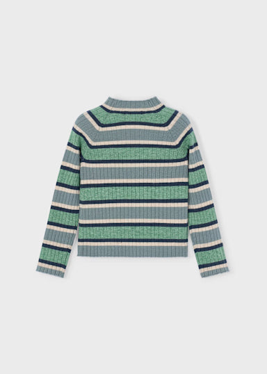 Lupetto Tricot Costine Salvia