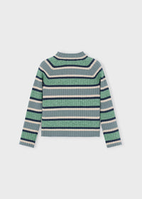 Lupetto Tricot Costine Salvia