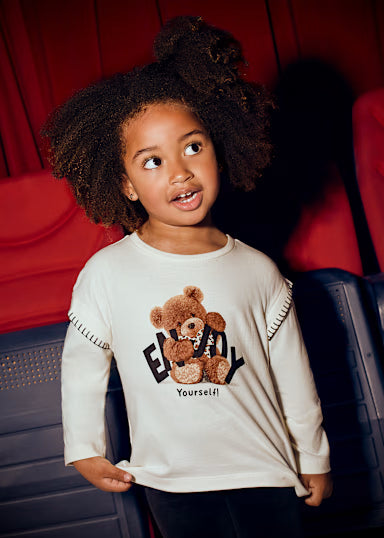 Maglietta Manica Lunga Orso Macchiato