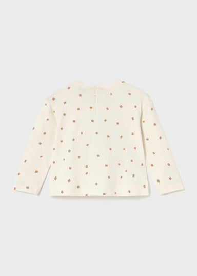 Maglietta Manica Lunga Stampata Macchiato