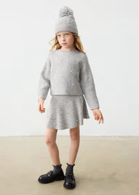 Maglione Tricot Perle Grigio Mix