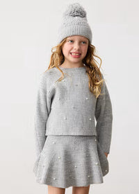 Maglione Tricot Perle Grigio Mix
