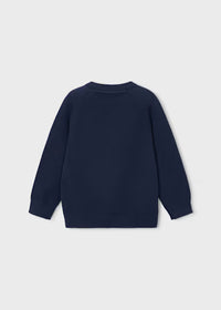 Maglione Collo Tondo Basico Tinta Blu