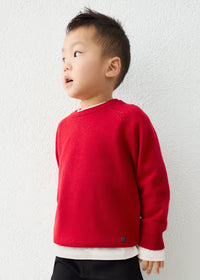 Maglione Collo Tondo Basico Rosso