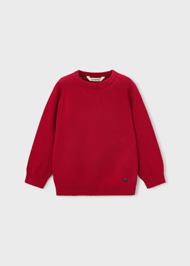 Maglione Collo Tondo Basico Rosso