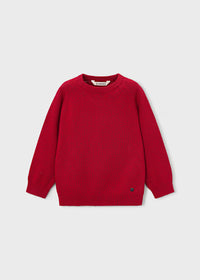 Maglione Collo Tondo Basico Rosso