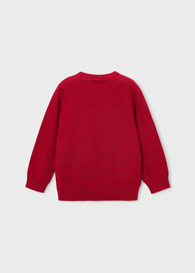 Maglione Collo Tondo Basico Rosso