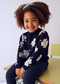 Maglia Jacquard Petrolio