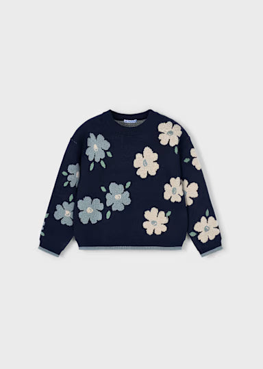 Maglia Jacquard Petrolio