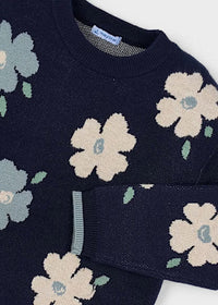 Maglia Jacquard Petrolio