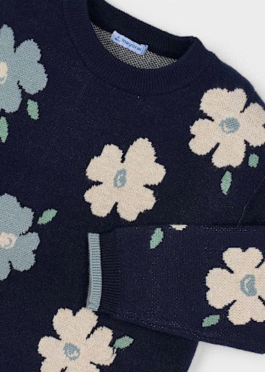 Maglia Jacquard Petrolio