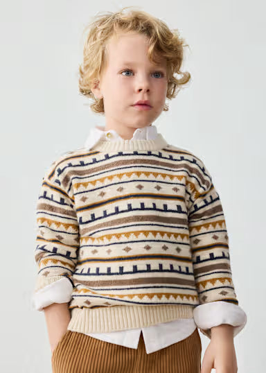 Maglione Jacquard Sabbia