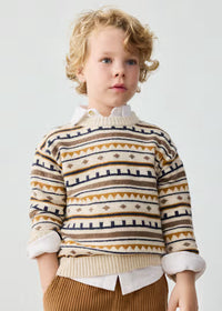 Maglione Jacquard Sabbia