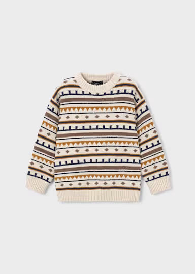 Maglione Jacquard Sabbia