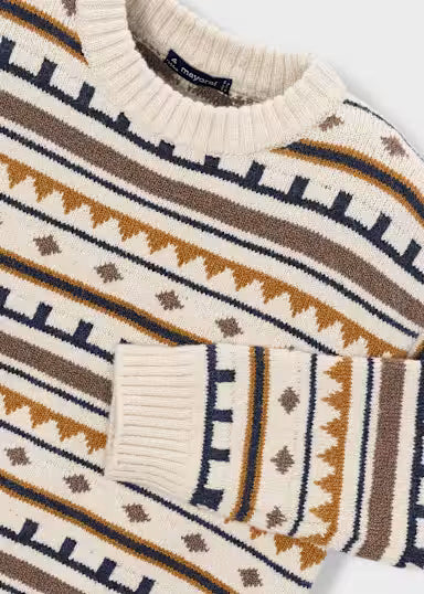 Maglione Jacquard Sabbia