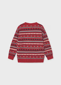 Maglione Jacquard Rosso
