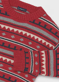 Maglione Jacquard Rosso