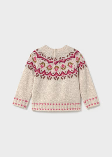 Maglione Jacquard Tortora