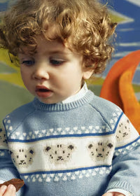 Maglione Jacquard Azzurro
