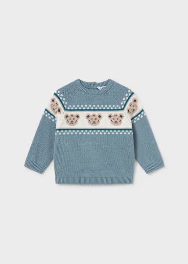 Maglione Jacquard Azzurro