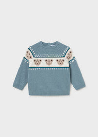 Maglione Jacquard Azzurro