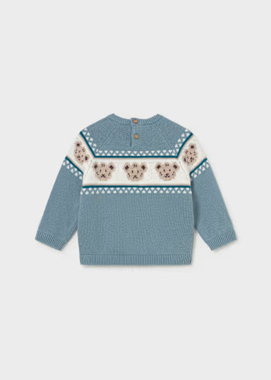 Maglione Jacquard Azzurro