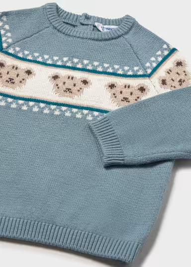 Maglione Jacquard Azzurro