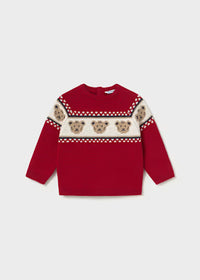 Maglione Jacquard Rosso