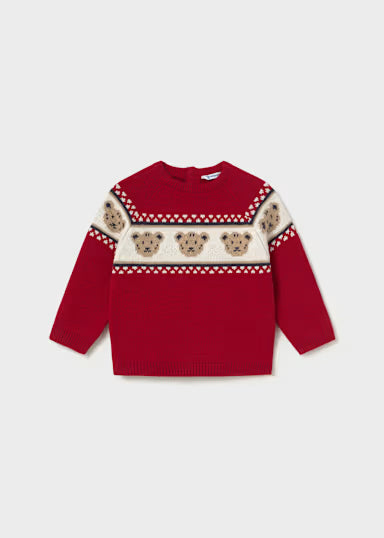 Maglione Jacquard Rosso