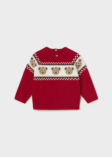 Maglione Jacquard Rosso