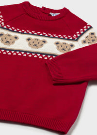 Maglione Jacquard Rosso