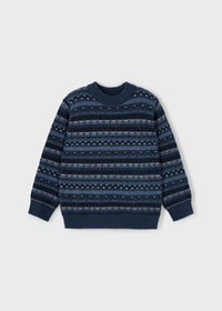 Maglia Jacquard Acero