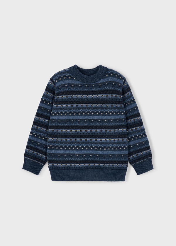 Maglia Jacquard Acero