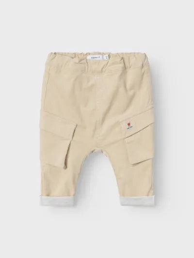 Pantalone Bambino In Velluto Beige