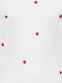 T-Shirt Bianca Con Cuoricini