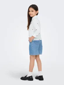 Camicia Manica Lunga Da Ragazza Con Cuoricini