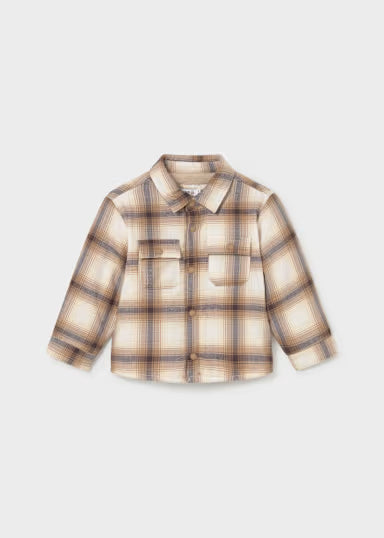 Camicia Quadri Beige