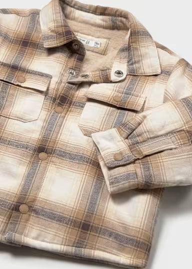 Camicia Quadri Beige