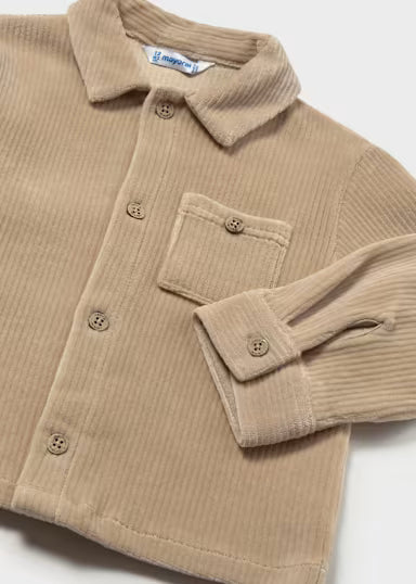 Camicia Velluto Nocciola