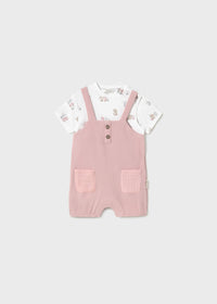 Pagliaccetto Salopette Rosa Baby