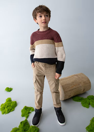 Pantalone Cargo Panno Grano