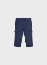 Pantalone Cargo Slim Azzurro