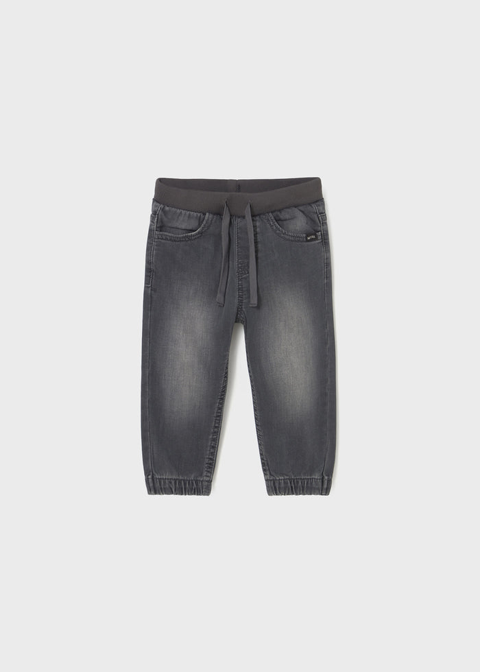 Pantalone Soft Denim Jogger Grigio Scu