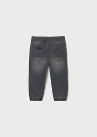 Pantalone Soft Denim Jogger Grigio Scu