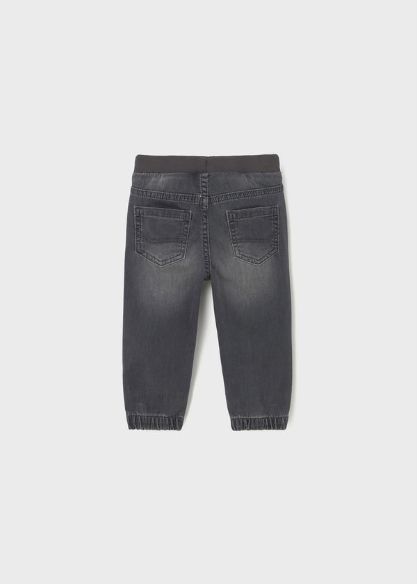 Pantalone Soft Denim Jogger Grigio Scu