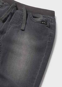 Pantalone Soft Denim Jogger Grigio Scu