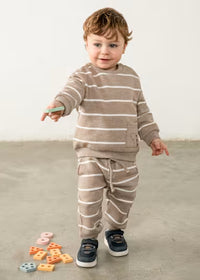 Pantalone Righe Avana