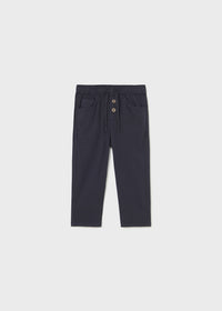 Pantalone Popeline Elastan Marino